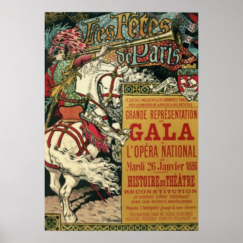 Grasset Eugene les fetes de paris Poster