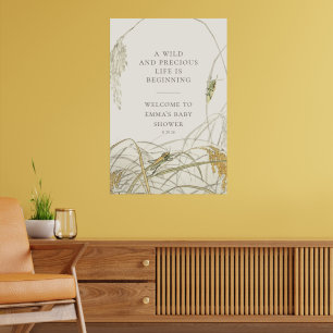 Grasshopper Baby Shower Welcome Sign