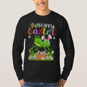 Grasshopper Bunny Egg Hunting Grasshopper Happy E T-Shirt