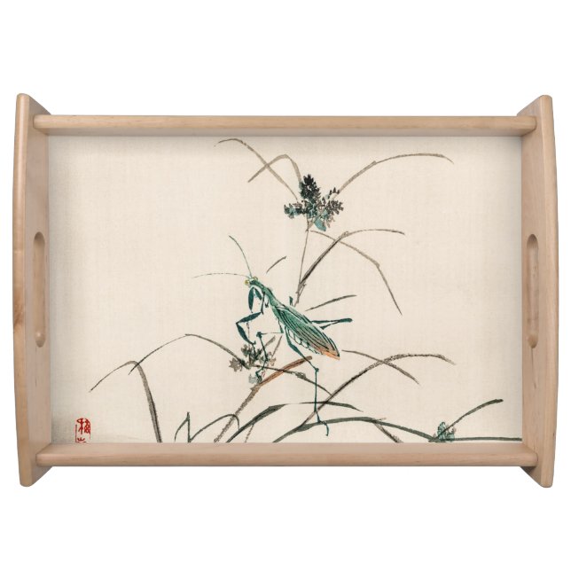 Grasshopper by Kōno Bairei Serving Tray (Front)