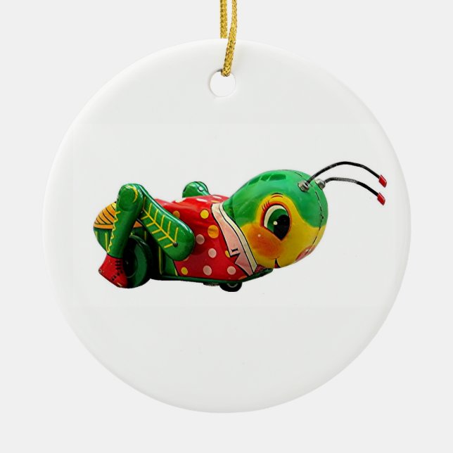 Grasshopper Ceramic Ornament (Front)