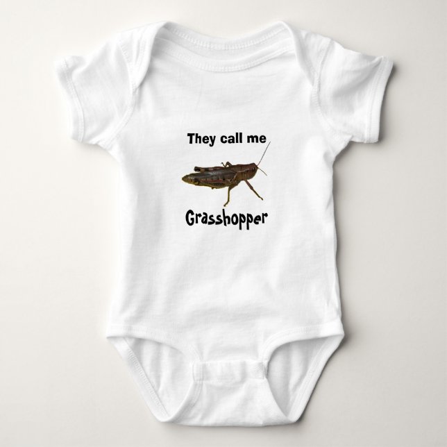 Grasshopper Design Baby Bodysuit (Front)