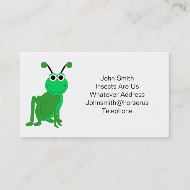 Grasshopper Design Business Card (Front)