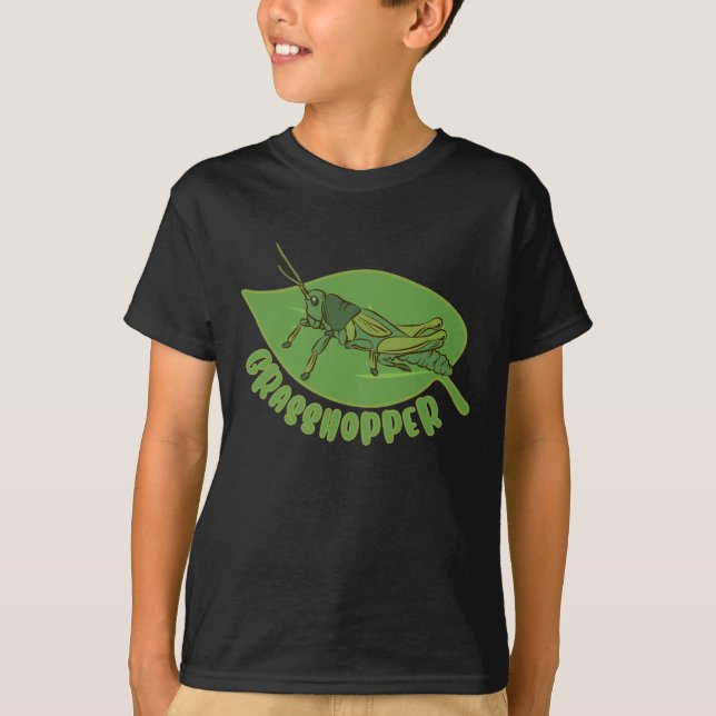 Grasshopper Gardener Nature Entomology Insect T-Shirt (Front)