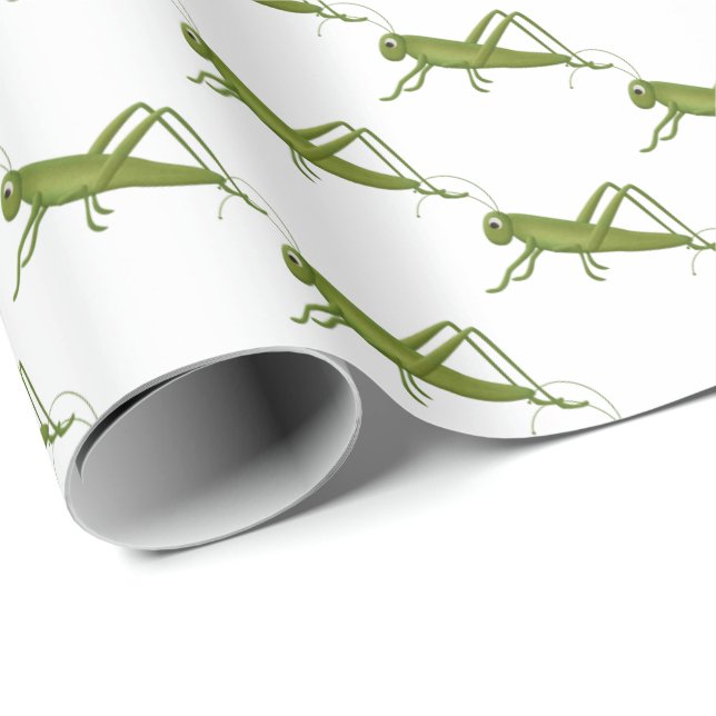 Grasshopper On White Wrapping Paper (Roll Corner)