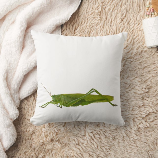 Grasshopper or Hayhorse Retro Insect Animal Gift Throw Pillow (Blanket)