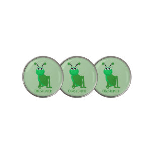 Grasshopper Personalised Any Colour Background Golf Ball Marker