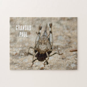 Grasshopper Photo Personalized Jigsaw Puzzle