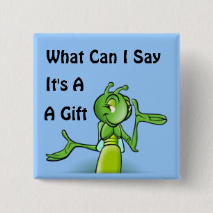 Grasshopper Pinback Button