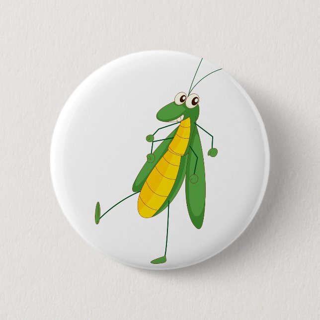 Grasshopper Pinback Button (Front)