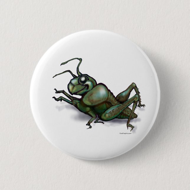 Grasshopper Pinback Button (Front)