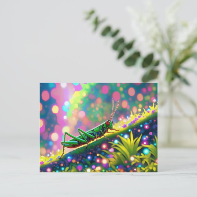 Grasshopper Postcard (Standing Front)