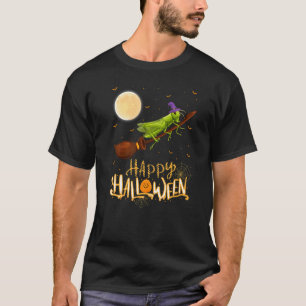 Grasshopper Ride Witch Shotgun Grasshopper Hallowe T-Shirt