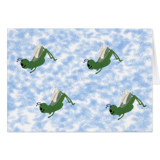 Grasshopper Whimsical Cartoon Art (Front Horizontal)
