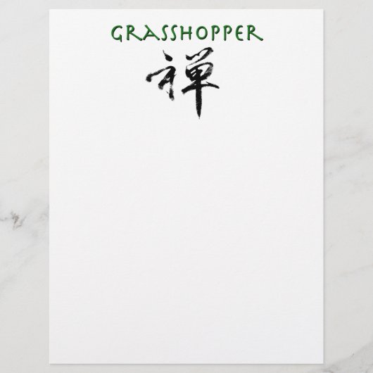 Grasshopper with "Zen" symbol (Front)