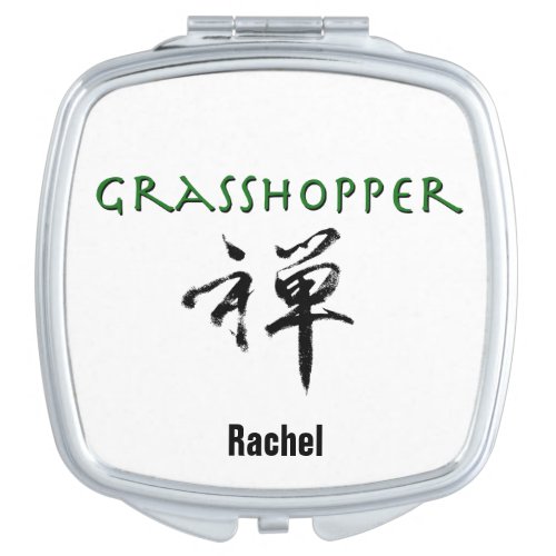 Grasshopper with Zen symbol Compact Mirror