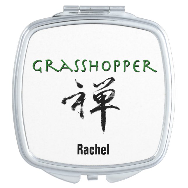 Grasshopper with "Zen" symbol Compact Mirror (Front)