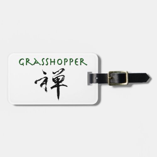 Grasshopper with Zen symbol Luggage Tag