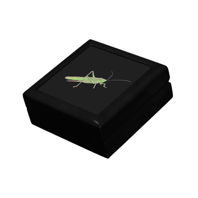 Grasshopper Wooden Jewelry Keepsake Box (Side)