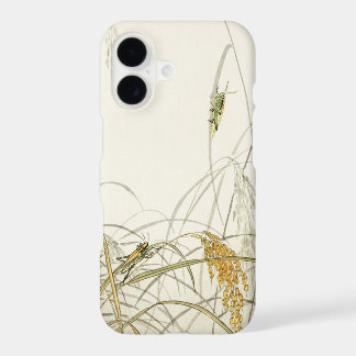 Grasshoppers on cream by Ohara iPhone 17 Case