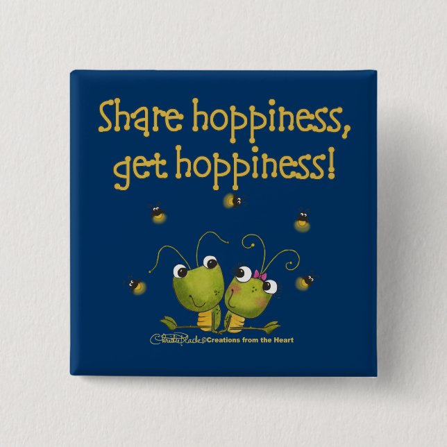 Grasshoppers Share Hoppiness Button (Front)