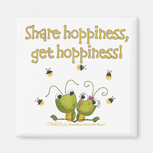 Grasshoppers Share Hoppiness Magnet