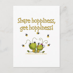 Grasshoppers Share Hoppiness Postcard