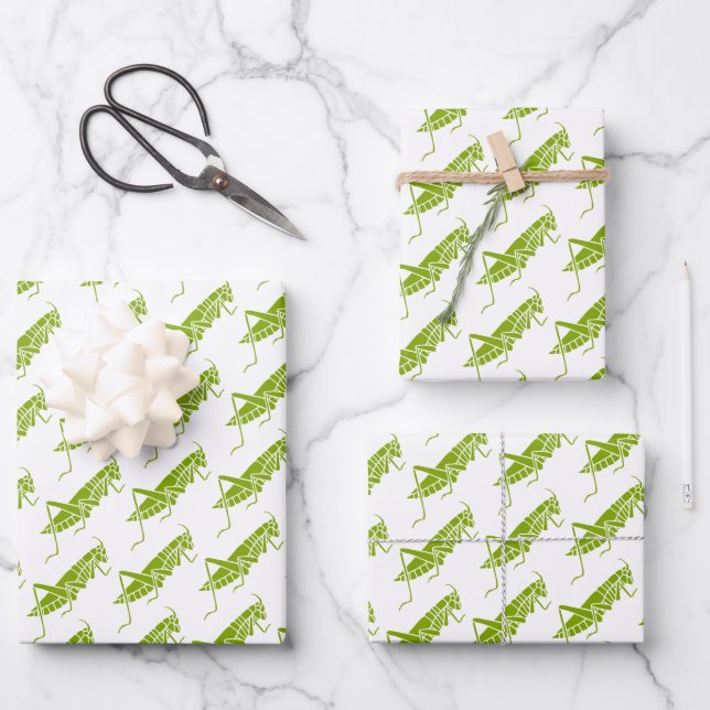 Grasshoppers Wrapping Paper Sheets (Front)