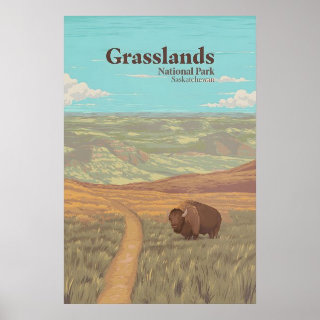 Grasslands National Park Canada Travel Poster (Front)
