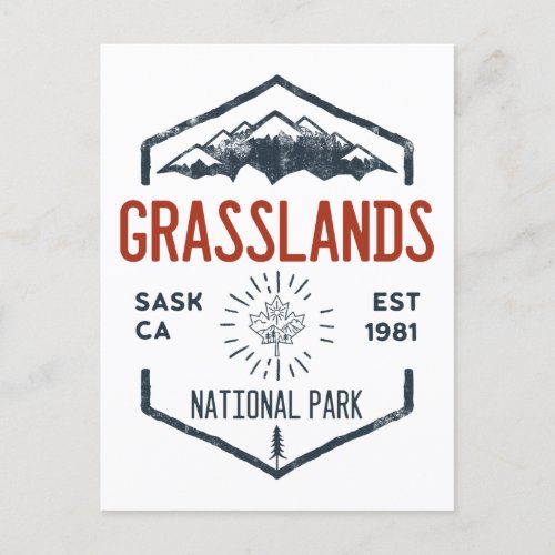 Grasslands National Park Canada Vintage Distressed Postcard