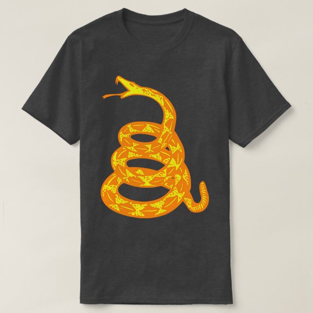 Grassless Yellow Gadsden Snake T-Shirt (Design Front)