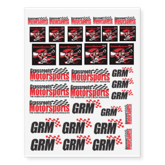 Grassroots Motorsports Temporary Tattoos