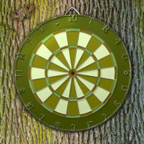 Grassy Green Dartboard With Darts