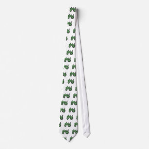 Grassy green tractor neck tie