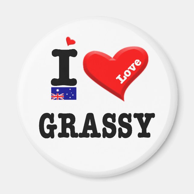 GRASSY - I Love Magnet (Front)