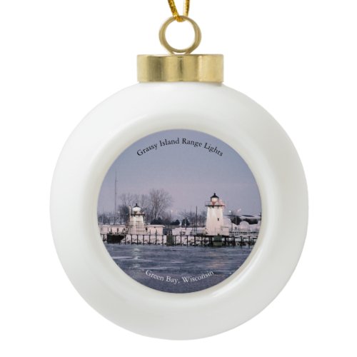 Grassy Island Range Lights ornament