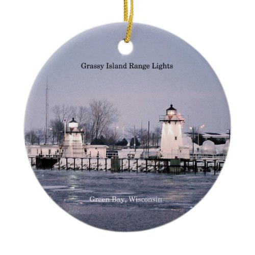Grassy Island Range Lights ornament