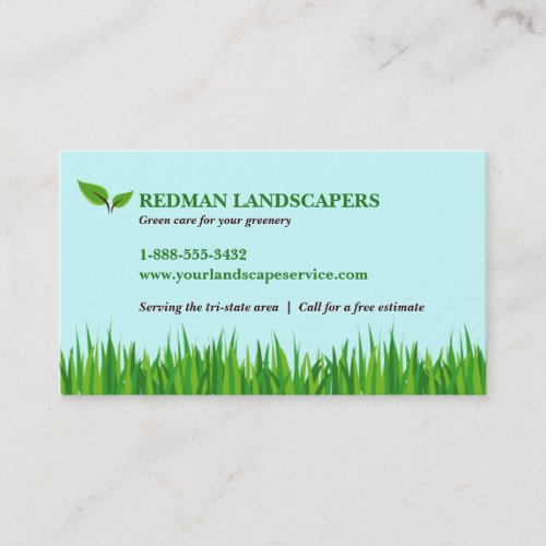 Grassy Landscape Business Card