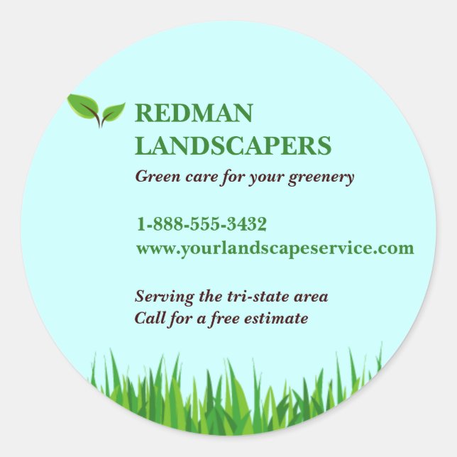Grassy Landscape sticker (Front)