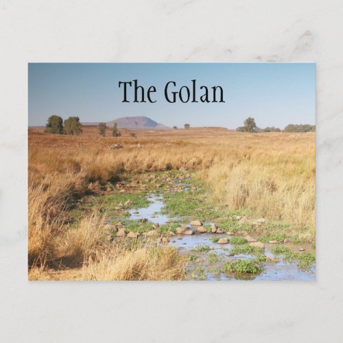 Grassy Plateau and Stream Golan Heights Postcard