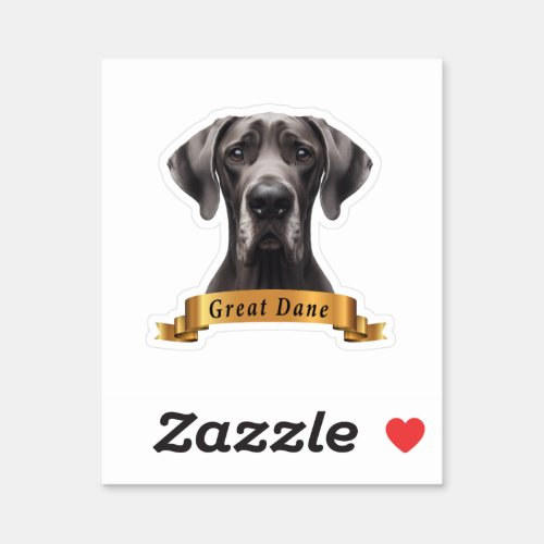Grat Dane love friendly cute sweet dog Sticker