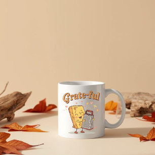 Grate-ful - Cute Cheese and Grater Thanksgiving  Coffee Mug