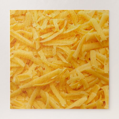 Grated Cheddar Cheese Top View Jigsaw Puzzle