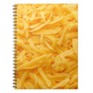 Grated Cheddar: Cheese Top View Notebook