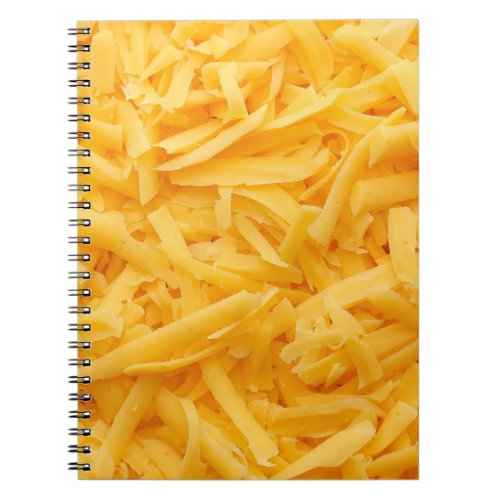 Grated Cheddar Cheese Top View Notebook