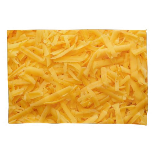 Grated Cheddar Cheese Top View Pillow Case
