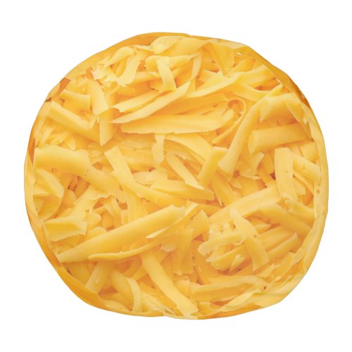 Grated Cheddar Cheese Top View Pouf