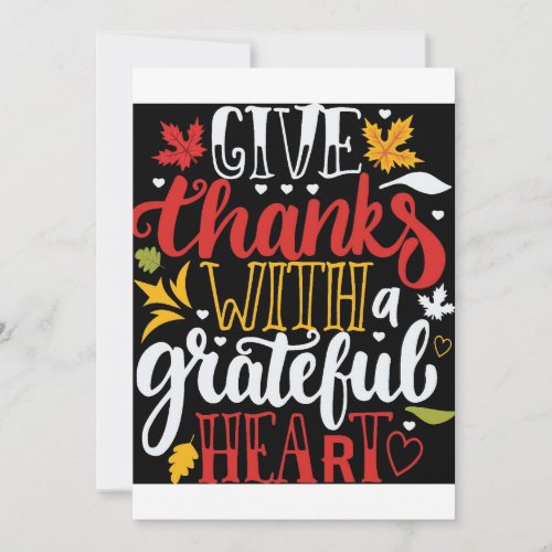 Grateful And Thankful Thanksgiving Card