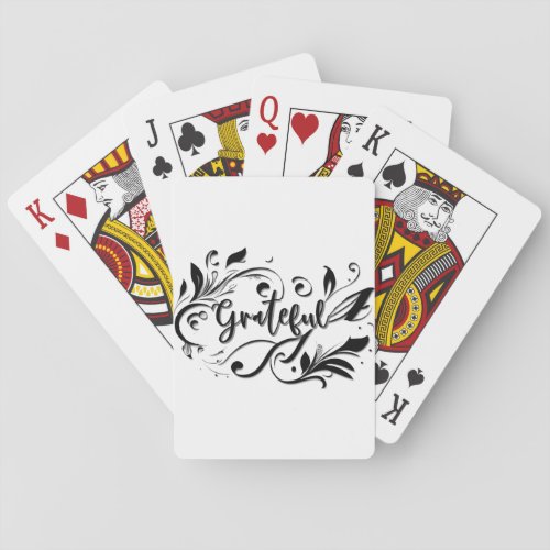 Grateful Appreciation gift Playing Cards