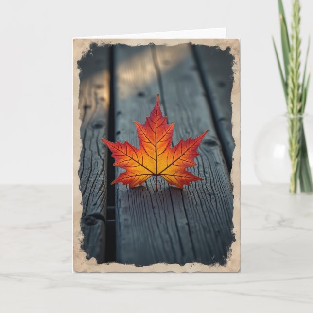 Grateful Autumn Maple Card (Front)